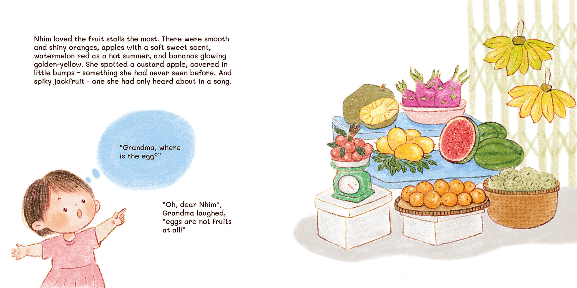 Fruit stall illustration